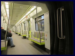 Metro train from Valencia Airport.